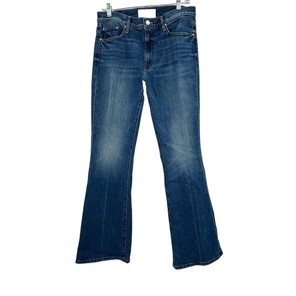 Mother The Weekender Flare Leg Jeans Mid Rise Denim Blue Size 29 NWT - Picture 12 of 12